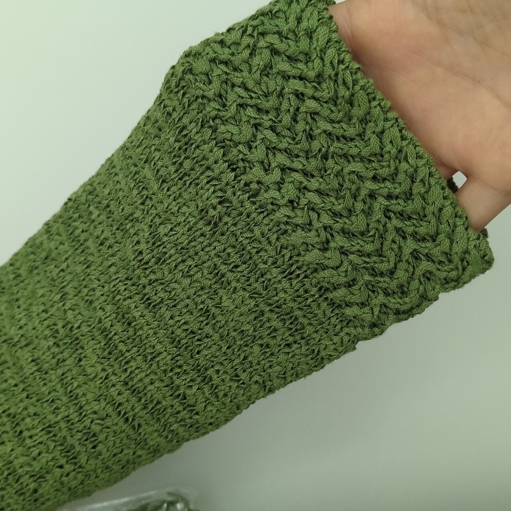 NEW Susan Bristol Vintage Green Cardigan Sweater Size Small Crochet‎ - Picture 3 of 5